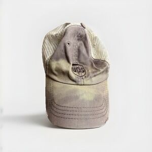 UPS Trucker Hat‎ Employee Cap Brown Distressed Faded Organic Cotton Mesh Uniform